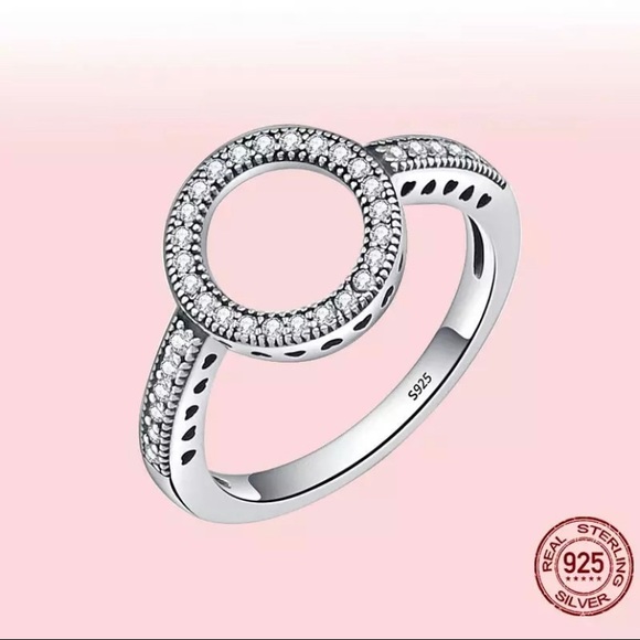Jewelry - Sterling Silver 925 Hallow Open Circle Ring
